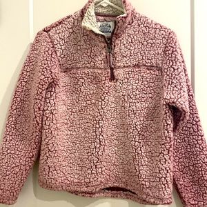 Cuddly Sherpa Brand Girls Quarter Zip Pullover, ultra Soft Sherpa |Size 14/16